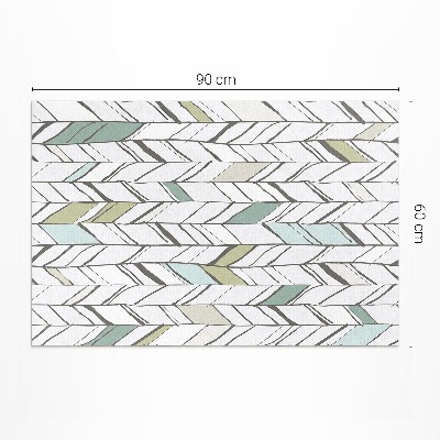 Tapis vinyle d’extérieur Motif à chevrons abstrait de style indien