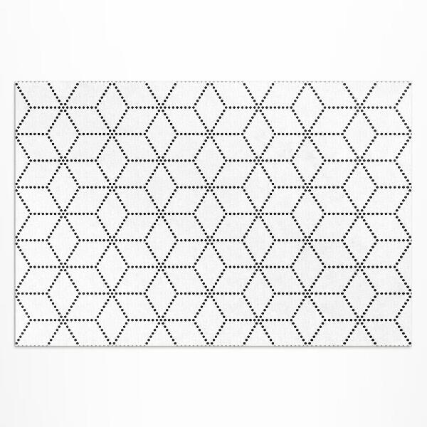 Tapis vinyle d’extérieur Cubes 3D à points modernes