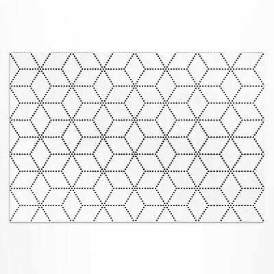 Tapis vinyle d’extérieur Cubes 3D à points modernes