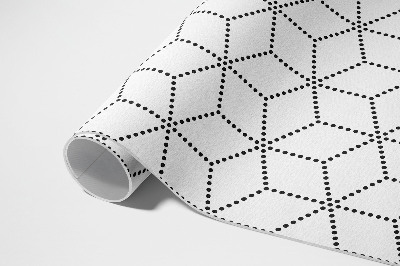 Tapis vinyle d’extérieur Cubes 3D à points modernes