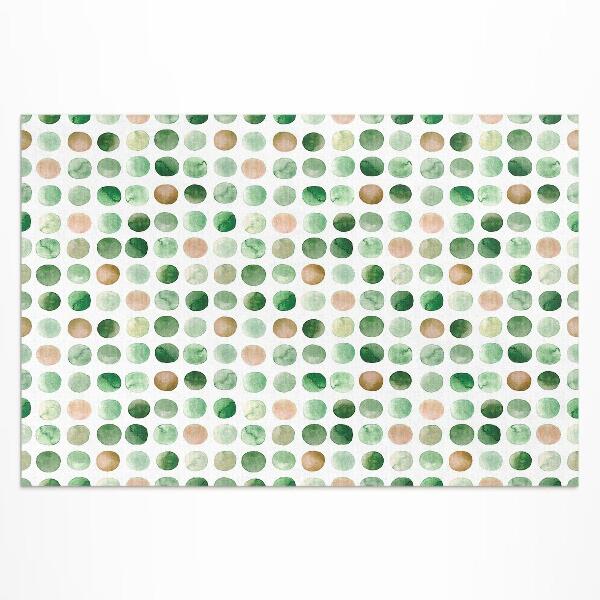 Tapis vinyle d’extérieur Cercles peints à l'aquarelle avec des points et des motifs bohèmes