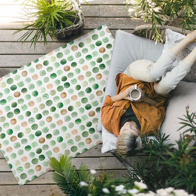 Tapis vinyle d’extérieur Cercles peints à l'aquarelle avec des points et des motifs bohèmes