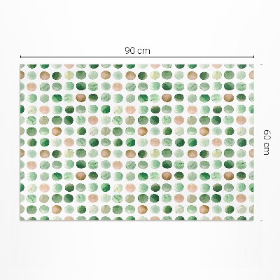 Tapis vinyle d’extérieur Cercles peints à l'aquarelle avec des points et des motifs bohèmes