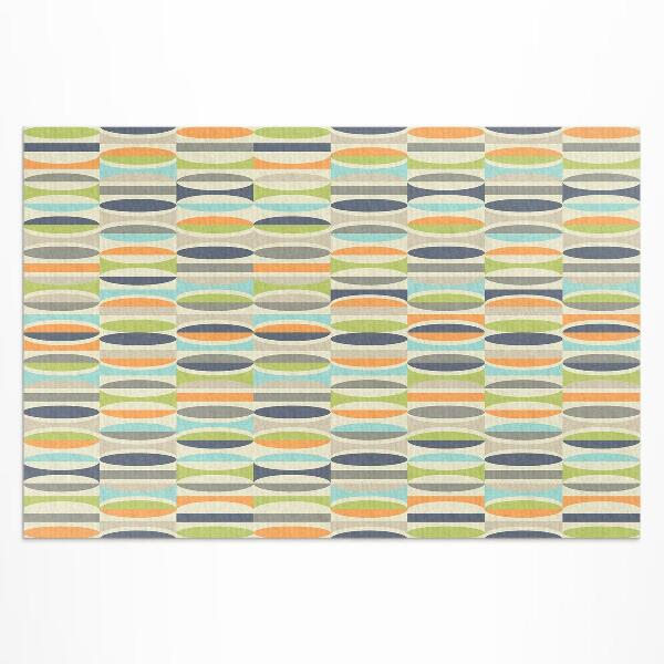 Tapis vinyle d’extérieur Ellipses rétro abstraites