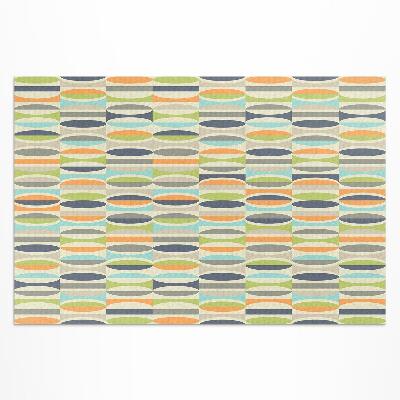 Tapis vinyle d’extérieur Ellipses rétro abstraites