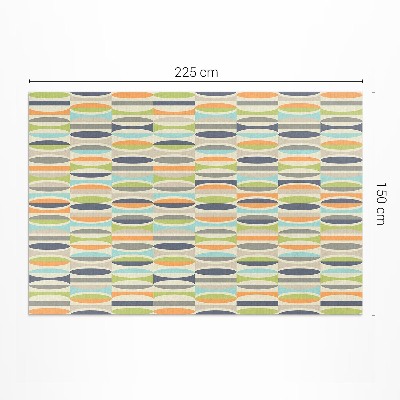 Tapis vinyle d’extérieur Ellipses rétro abstraites