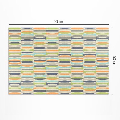 Tapis vinyle d’extérieur Ellipses rétro abstraites