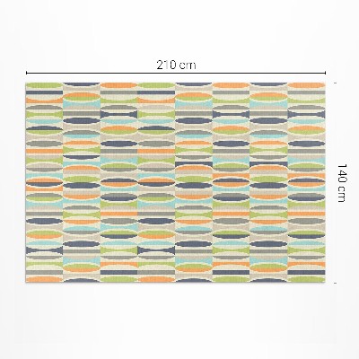 Tapis vinyle d’extérieur Ellipses rétro abstraites