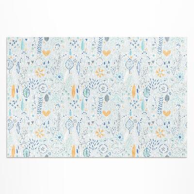 Tapis vinyle d’extérieur Fleurs sauvages aux couleurs pastel