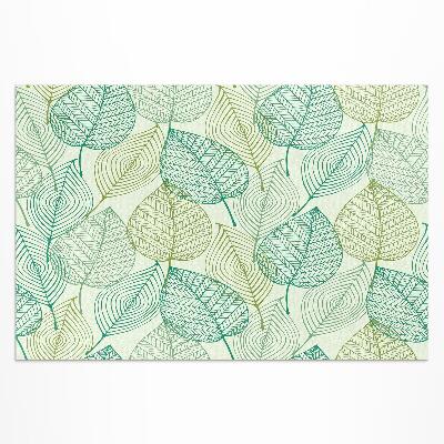 Tapis vinyle d’extérieur Composition des feuilles linéaires dans la nature
