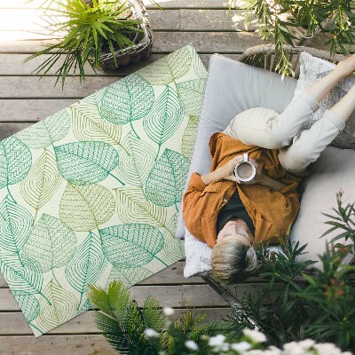 Tapis vinyle d’extérieur Composition des feuilles linéaires dans la nature
