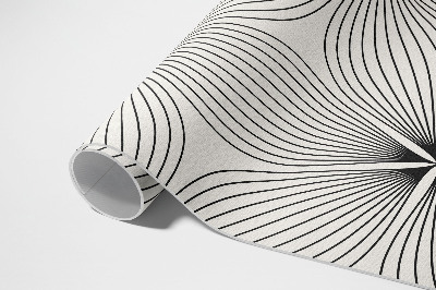 Tapis vinyle d’extérieur Fleurs élégantes aux lignes sombres