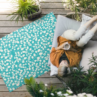 Tapis vinyle d’extérieur Une composition de fleurs et de feuilles sauvages