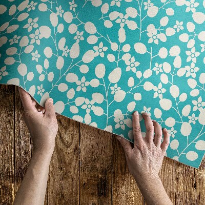 Tapis vinyle d’extérieur Une composition de fleurs et de feuilles sauvages