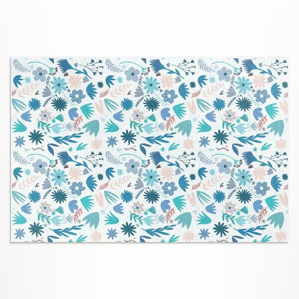 Tapis vinyle d’extérieur Fleurs et plantes bohèmes pastel