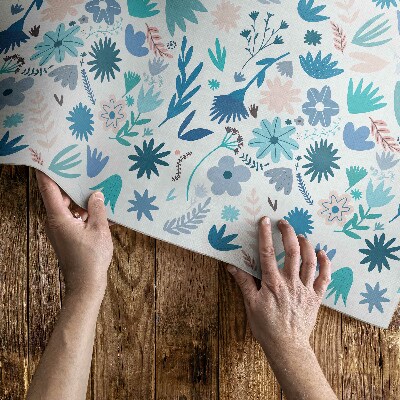 Tapis vinyle d’extérieur Fleurs et plantes bohèmes pastel