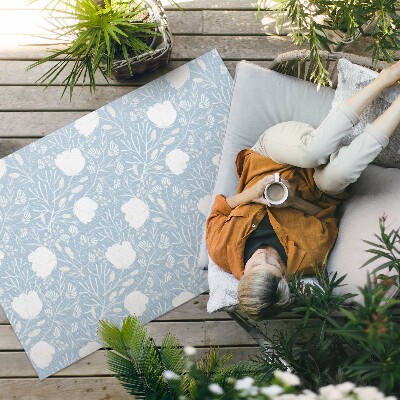 Tapis vinyle d’extérieur De belles fleurs sur un fond pastel