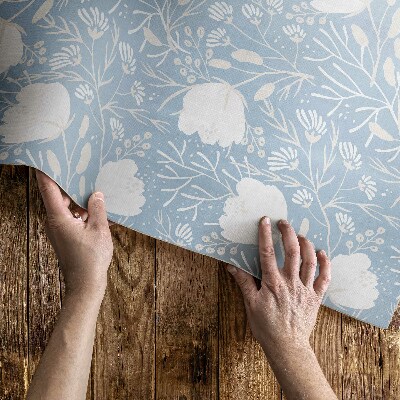 Tapis vinyle d’extérieur De belles fleurs sur un fond pastel