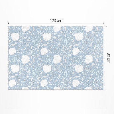 Tapis vinyle d’extérieur De belles fleurs sur un fond pastel