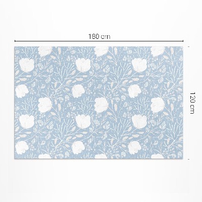 Tapis vinyle d’extérieur De belles fleurs sur un fond pastel