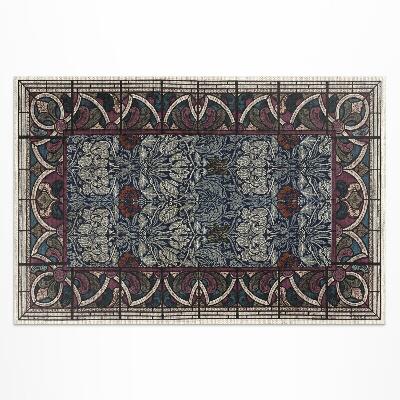 Tapis vinyle d’extérieur Vitraux rouges gothiques