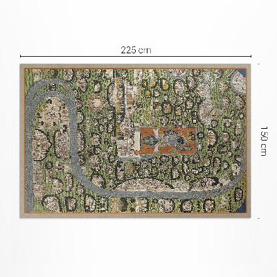 Tapis vinyle d’extérieur L'Inde vue à vol d'oiseau