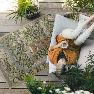 Tapis vinyle d’extérieur L'Inde vue à vol d'oiseau