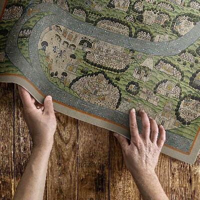 Tapis vinyle d’extérieur L'Inde vue à vol d'oiseau