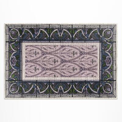 Tapis vinyle d’extérieur Vitraux violets gothiques