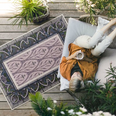 Tapis vinyle d’extérieur Vitraux violets gothiques
