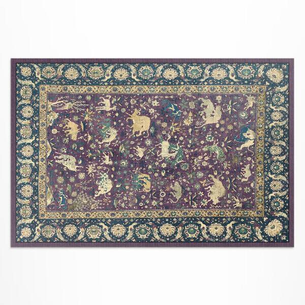 Tapis vinyle d’extérieur Animal en soie antique