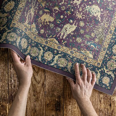 Tapis vinyle d’extérieur Animal en soie antique