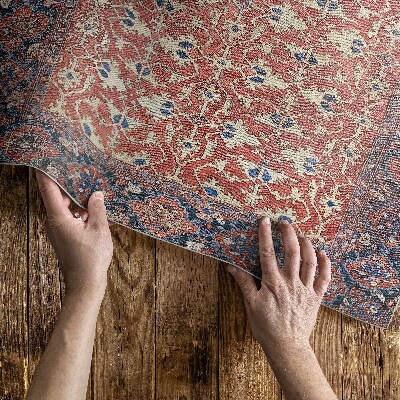 Tapis vinyle d’extérieur Très vieux rouge bleu