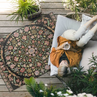 Tapis vinyle d’extérieur Motif hippie coloré