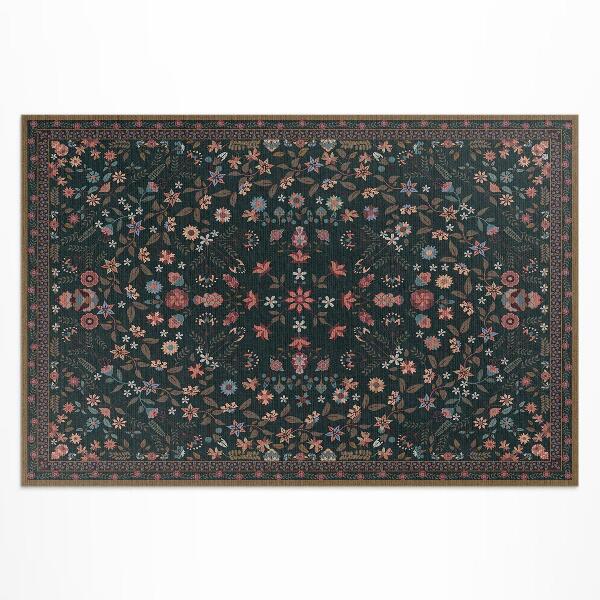 Tapis vinyle d’extérieur Floral délicat plein de couleurs