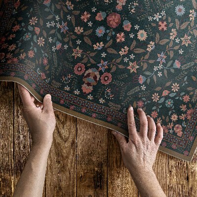 Tapis vinyle d’extérieur Floral délicat plein de couleurs