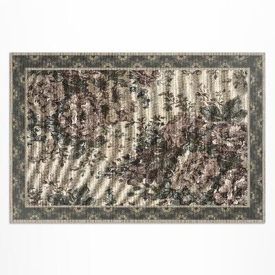 Tapis vinyle d’extérieur Illusion de tissu floral