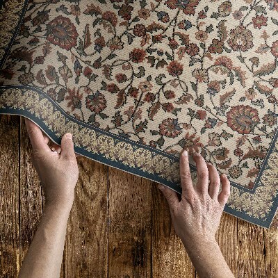 Tapis vinyle d’extérieur Fleurs de lierre décoratives