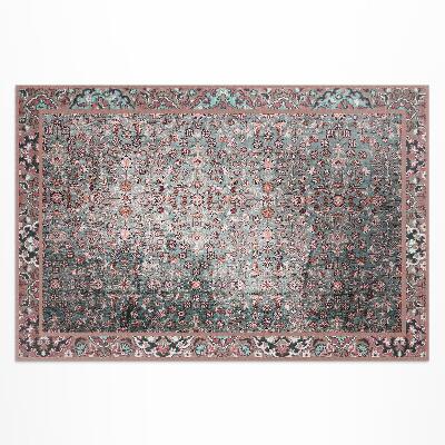 Tapis vinyle d’extérieur Motif floral rétro vieilli