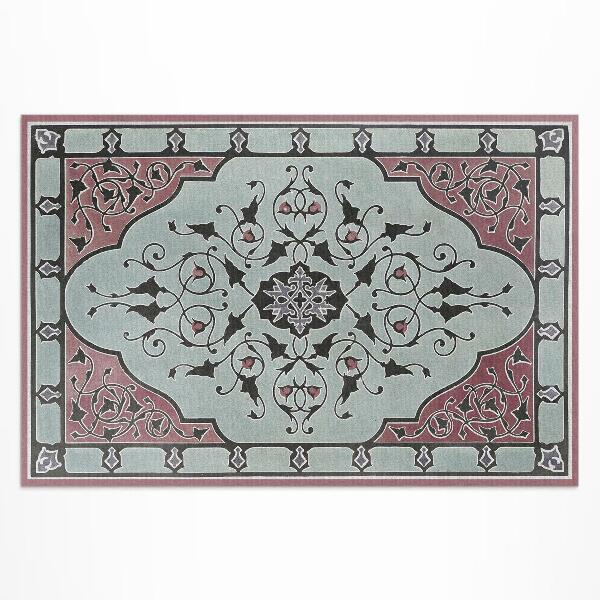 Tapis vinyle d’extérieur Ornement de rose Sir Matthew Digby Wyatt