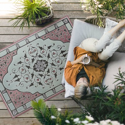 Tapis vinyle d’extérieur Ornement de rose Sir Matthew Digby Wyatt