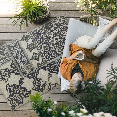 Tapis vinyle d’extérieur Le patchwork d'Albert Racinet