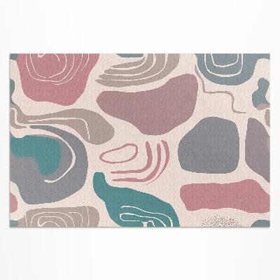 Tapis vinyle d’extérieur Taches bohèmes abstraites aux formes pastel