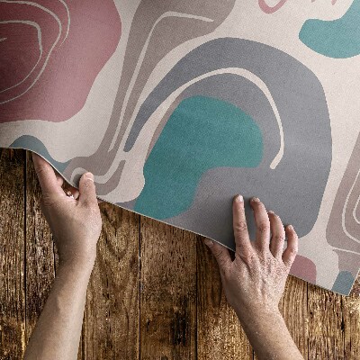 Tapis vinyle d’extérieur Taches bohèmes abstraites aux formes pastel