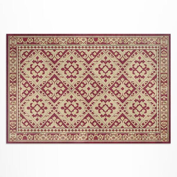 Tapis vinyle d’extérieur Motif régulier dans un style vintage ancien