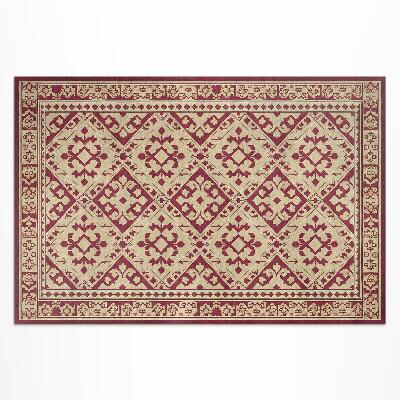 Tapis vinyle d’extérieur Motif régulier dans un style vintage ancien