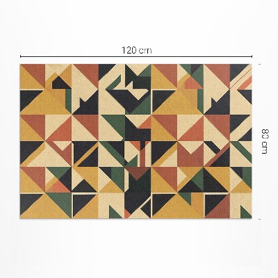 Tapis vinyle d’extérieur Abstraction rétro géométrique colorée