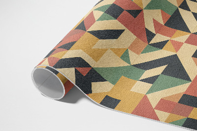 Tapis vinyle d’extérieur Abstraction colorée de triangles et de carrés