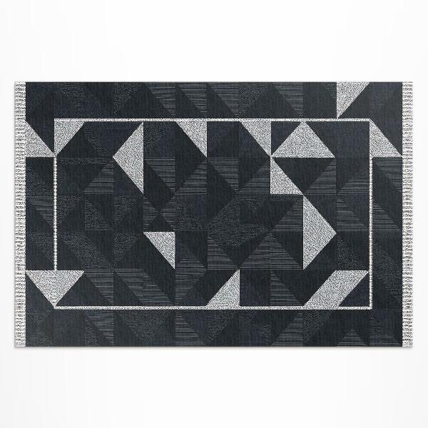 Tapis vinyle d’extérieur Motif de mosaïque géométrique vintage