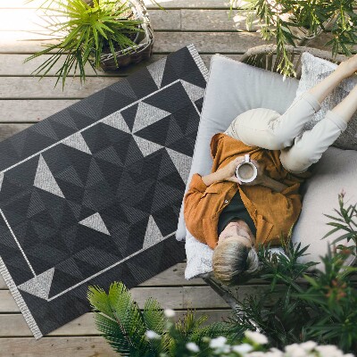 Tapis vinyle d’extérieur Motif de mosaïque géométrique vintage